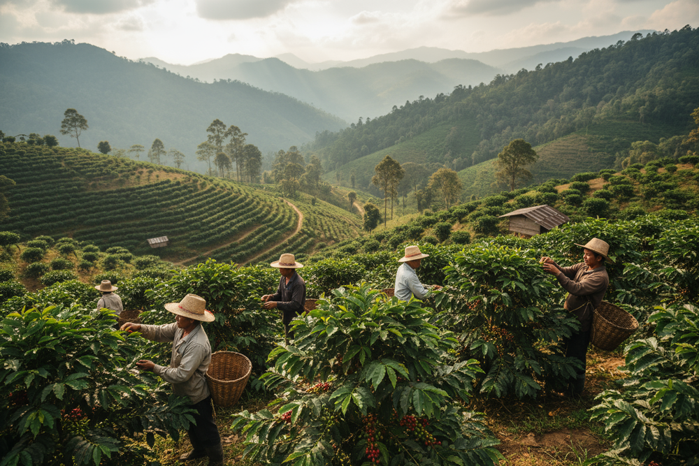 green beans being sourced from a farm overseas
